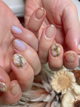 ステムネイル 下北沢(stem nail)/お花　クリア　シアー