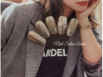 大人綺麗めお花ネイル*。＊