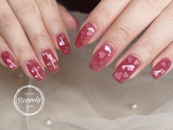 ルブリー(roovely)/ハートのホログラムネイル