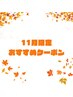 11月限定　10時～16時 1日3名限定！！整体60分　通常¥8000→限定価格¥3980