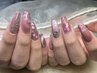 【ジェルチップ長さL】アート4本！¥13000