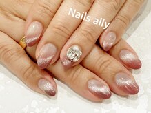 ネイルズアリー 立川店(Nails ally)/マグネット×Vカットストーン