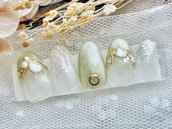 ネイルサロンアンドスクール ラフィーネ 池袋店/マグネットフレンチ◆¥7990