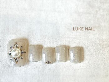 ルークネイル 恵比寿店(LUKE NAIL)/ビジューフットネイル　春夏秋冬