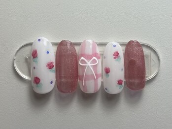 ジョアネイル(JOA Nail)/花/インク/リボン/チェック
