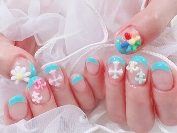 ミルキーウェイバイミーネイル 南堀江店(Milkyway by menail)/Gドラゴンネイル/デイジーネイル