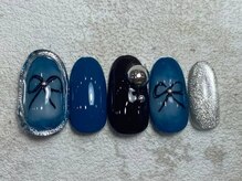 レイネイル レイエステティック 岐阜茜部店(RAY NAIL & RAY ESTHETIC)/落書きリボン