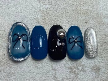 レイネイル レイエステティック 岐阜茜部店(RAY NAIL & RAY ESTHETIC)/落書きリボン