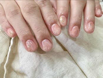 ネイルライフ(NailLife)/オフィス系ナチュラル桃やり放
