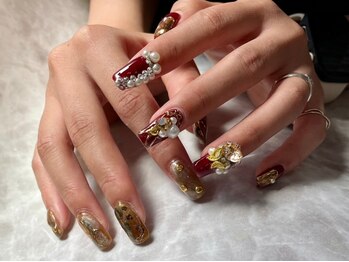 ミヤビネイル(miyabi nail)の写真/相談コース9800円/パーツ載せ放題11800円☆持ち込み画像やネイリストお任せOK！フルアートで高い再現度☆