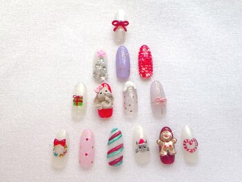 シェリーピンク(cherie pink)/クリスマスネイル