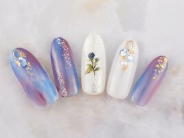 紫陽花カラーネイル