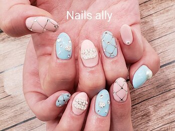 ネイルズアリー 立川店(Nails ally)/ブランドパーツ×パステル