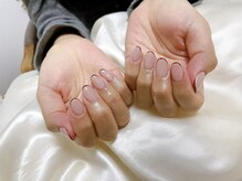 モグネイル(Mogunail)/上品細フレンチネイル