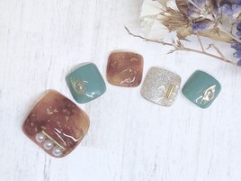 べっ甲　秋　ミラー