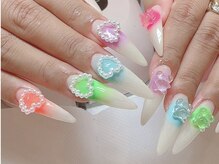 レアネイル 新宿(le'a nail)/チークネイル　ワンホン