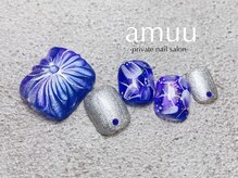 アミュー(AMUU)/ぷっくりフラワーネイル