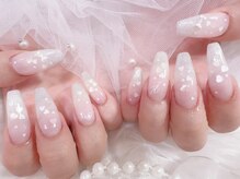 ミルキーウェイバイミーネイル 南堀江店(Milkyway by menail)/長さだし+ワンホンネイル