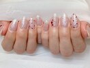 ハート＆フラッシュネイル