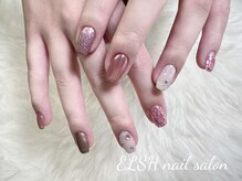 エルシ(ELSH)/リボンアート　ミラーネイル