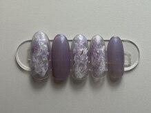 ジョアネイル(JOA Nail)/春ネイル/ニュアンス/紫/ホロ