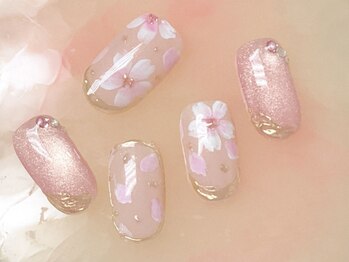 定額C ¥7500 手書き桜とミラー