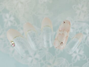 シューズネイルプロデュース/桜フレンチネイル