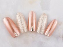 ネイルプラザ 河原町OPA店(NAIL PLAZA)/ミラー×ラメネイル