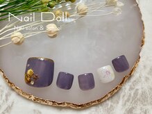 ネイルドール(Nail Doll)/フット　大人パープル