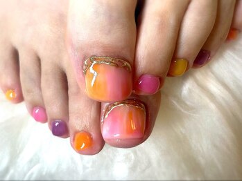 アミュリー ネイル アトリエ(Amury nail atelier)/タイダイ シースルー 大人