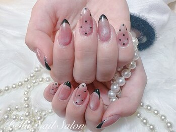 ベラーネイルサロン(Bella Nail Salon)/持ち込みデザイン黒フレンチ