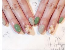 ネイルサロン ティフィン(tiffin)/乳白べっ甲ネイル