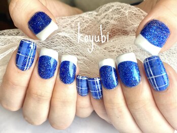 コユビ(koyubi.)/青ラメグリッターフレンチ
