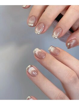 Mネイル/マグネット　ミラーフレンチ