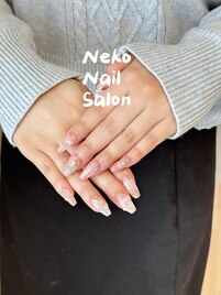 ツイード　チェックネイル