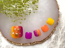 ネイルドール(Nail Doll)/フット　サマーグラデション