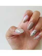 リアン 大宮(Rian)/モダンアート/グレージュネイル