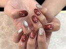 バレンタインネイル