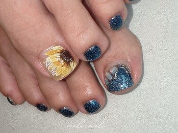 ミリ ミリ(mili mili)/ひまわりフットネイル