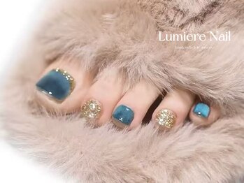 ルミエール ネイル モンナカ(Lumiere Nail Monnaka)/ボルドー/ツイード/ブラウン