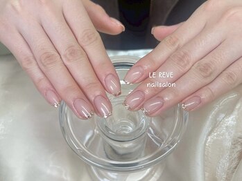 ルレーブ(LE REVE)/ガラスフレンチネイル