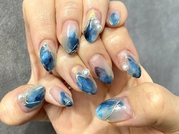 ネイルズガッシュ 武蔵小山店(NAILsGUSH)/ブルーニュアンスネイル