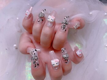 スノーネイルサロン 新宿店(Snow nail salon)/レオパードクロスキャラクター
