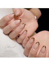 チリンネイル(Chirin Nail)/べっこ、秋ネイル、フレンチ