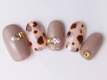 ネイルサロン ドレリッチ 大宮店(drerich)/【6990】グレージュアニマル柄