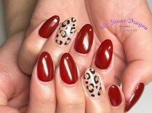 アン ジョーヌドラゴ/ボルドー☆レオパードネイル
