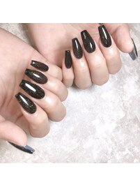 スカルプ◇ブラック多色ラメ