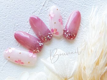 ボネール(nail & eyelash Bounail)/桜 さくら フラワー ホロ
