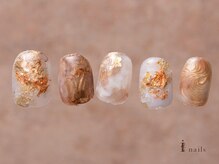 アイネイルズ 吉祥寺店(I nails)/大理石リゾート夏ネイル