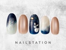 ネイルステーション アトレ川崎店(NAIL STATION)/お月見ネイル／パラジェル